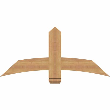 Ekena Millwork Bellingham Timber Gable Bracket, Western Red Cedar, 48"W x 22"H x 1 1/2"D x 5 1/2"F, 11/12 Pitch GBW048X22X0206BEL00SWR